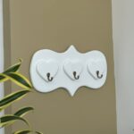 GANCHEIRA PROVENÇAL 3 CORAÇOES BRANCA