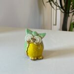 CORUJA PORCELANA MED. VERDE 8X4CM