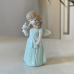 ANJINHO EM PE CACHEADO C/ POMBA PORCELANA VERDE 12X7CM - Imagem 2