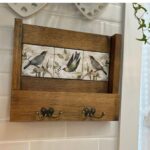 PORTA CARTAS E CHAVES PASSAROS VERDES 34X29X5CM