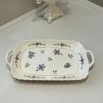 TRAVESSA RETANGULAR LAVANDA C/ ALCA 32X18CM