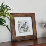 QUADRO DECOR MAD 1 AZ. - PASSAROS VERDE 18,5X18,5CM