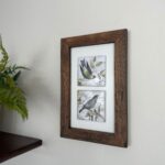 QUADRO DEC MADEIRA C/2 AZ- PASSAROS VERDE 18,5X31,5CM