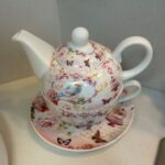 JOGO BULE/XICARA DE CHÁ PASSARO CAIXA LAÇO