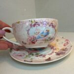 JOGO BULE/XICARA DE CHÁ PASSARO CAIXA LAÇO - Imagem 3