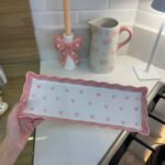 BANDEJA DECORATIVA CORACAO (ROSA) 2,6X32,3X12,3cm