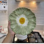 PRATO DECORATIVO FLOR (VERDE) 24X24cm