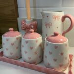 POTE DECORATIVO CORACAO (ROSA) 13cm 9,5D - Imagem 2