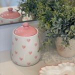 POTE DECORATIVO CORACAO (ROSA) 13cm 9,5D