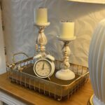 BANDEJA RETANGULAR COM PASSAROS DOURADA M 46X23X11CM - Imagem 2