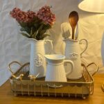 BANDEJA RETANGULAR COM PASSAROS DOURADA M 46X23X11CM - Imagem 4