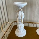 CASTIÇAL OBJ DE MADEIRA P/ ORN 30X10CM