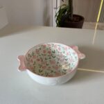 MINI SALADEIRA DE CERAMICA 20x16.5 CM - FLORAL