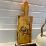 TÁBUA PASSAROS NO NINHO PIROGRAFADA